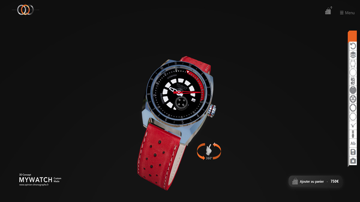 Configurateur 3D Opinion Chronographe