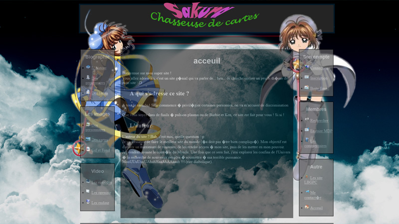 Site Sakura - Mon premier site web